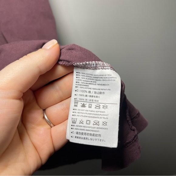 Arc'teryx Women's Burgundy graphic basic outdoor 100% cotton T-shirt in size XL - Picture 5 of 8